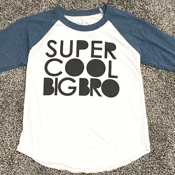 Super Cool Big Bro 3/4 Sleeve Baseball Tee - Picture 1 of 3